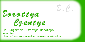 dorottya czentye business card